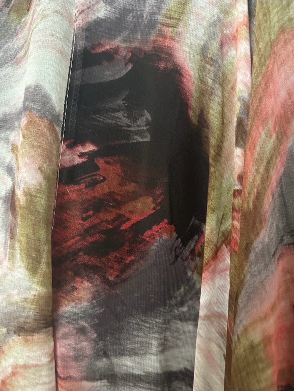 The Pyramid Collection Abstract Split-Leg Chiffon Pant Skirt - Picture 1 of 5